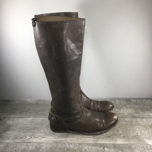 Frye #76430 Melissa Button Back Zip Leather Knee-High Riding Women’s Boots 11